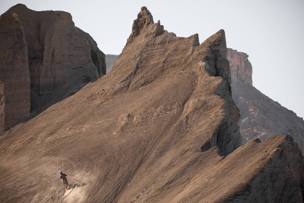 Ariel Rider's powerful motor conquering a steep hill