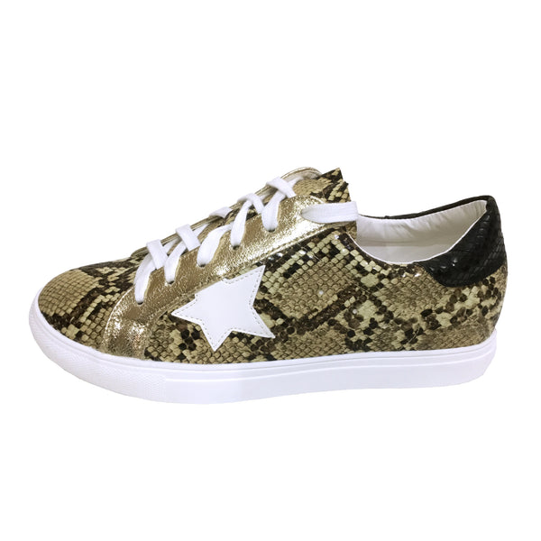 nature breeze dale star sneakers in gold