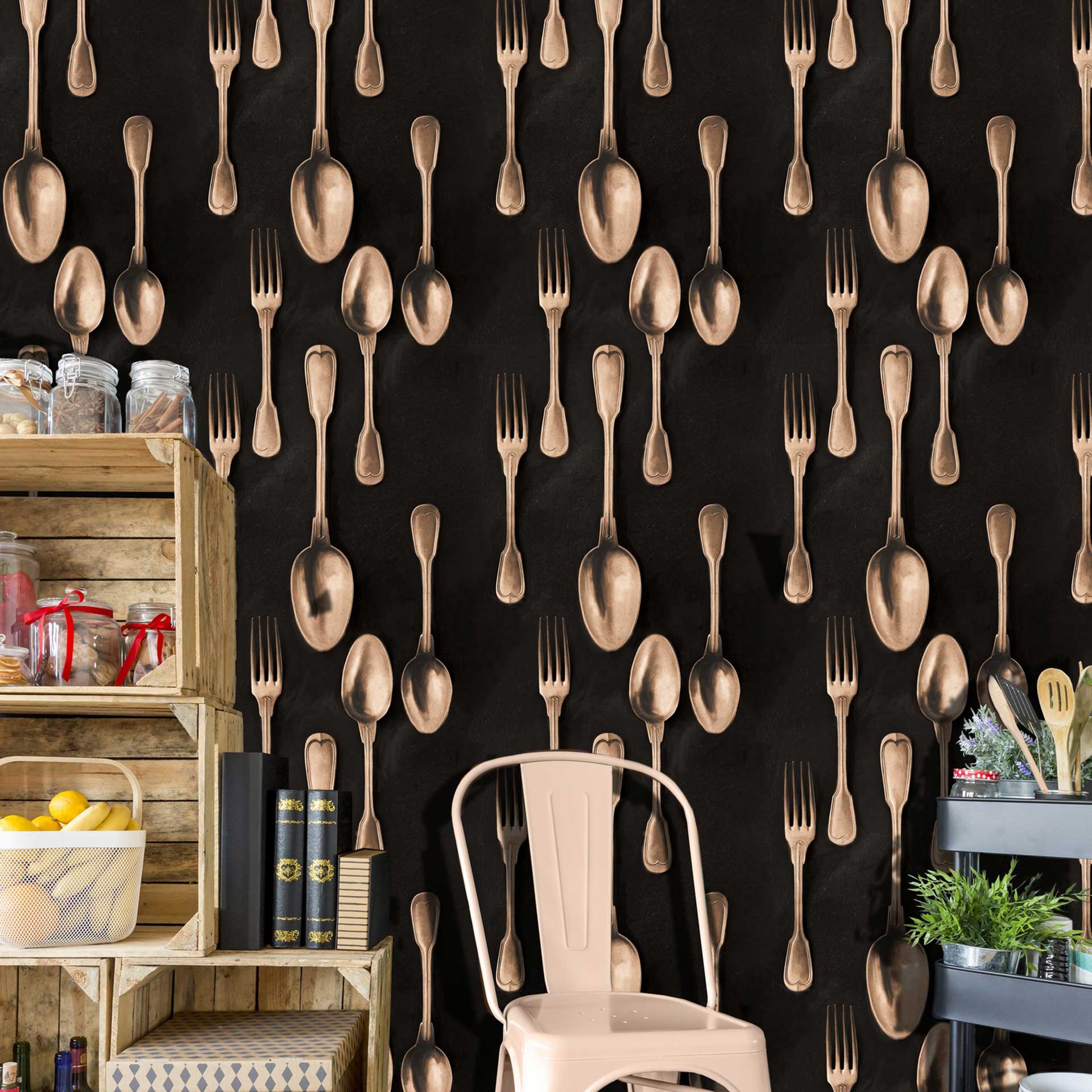 Cutlery Wallpaper by MINDTHEGAP – Vertigo Home