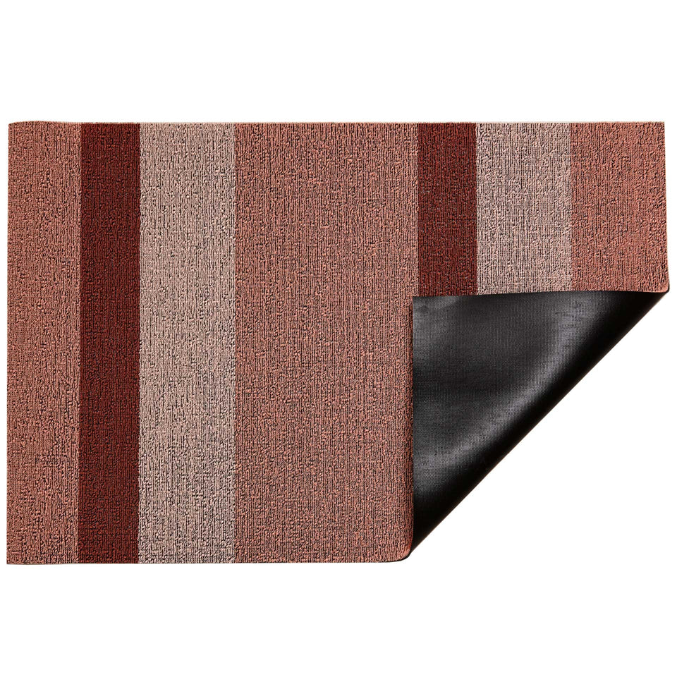 Chilewich - Bold Stripe Shag Doormat Pebble-18 x 28