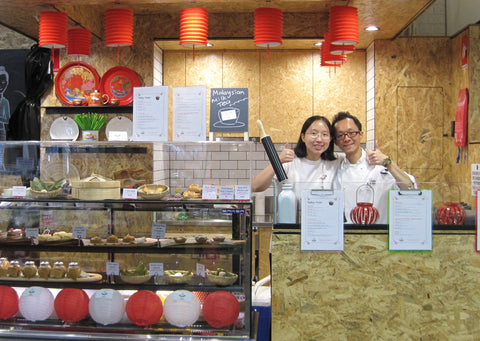 Jeffrey and Mei Ling at their stall in Adelaide market