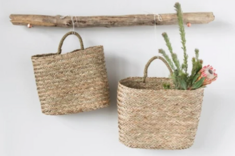 Sea grass wall baskets 
