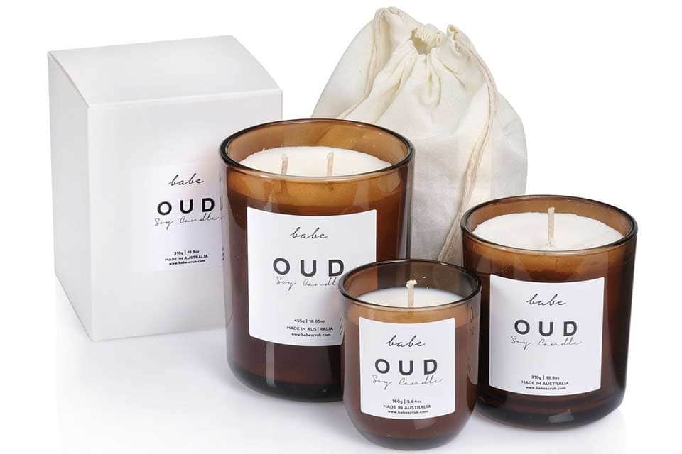 babe soy candles from OUD