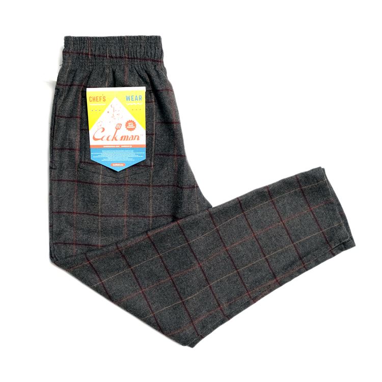 GraphpaperGlencheck Wool CookPants gmem.me