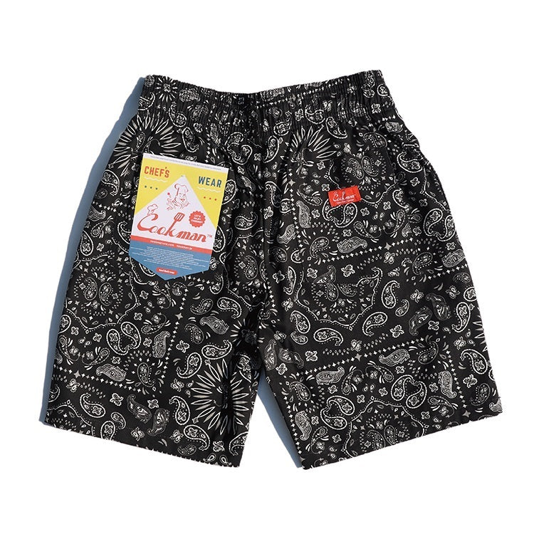 Cookman Chef Short Pants - Paisley : Black – Cookman USA