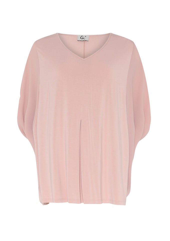 Flagermus bluse Que i sart rosa bambusjersey Eve