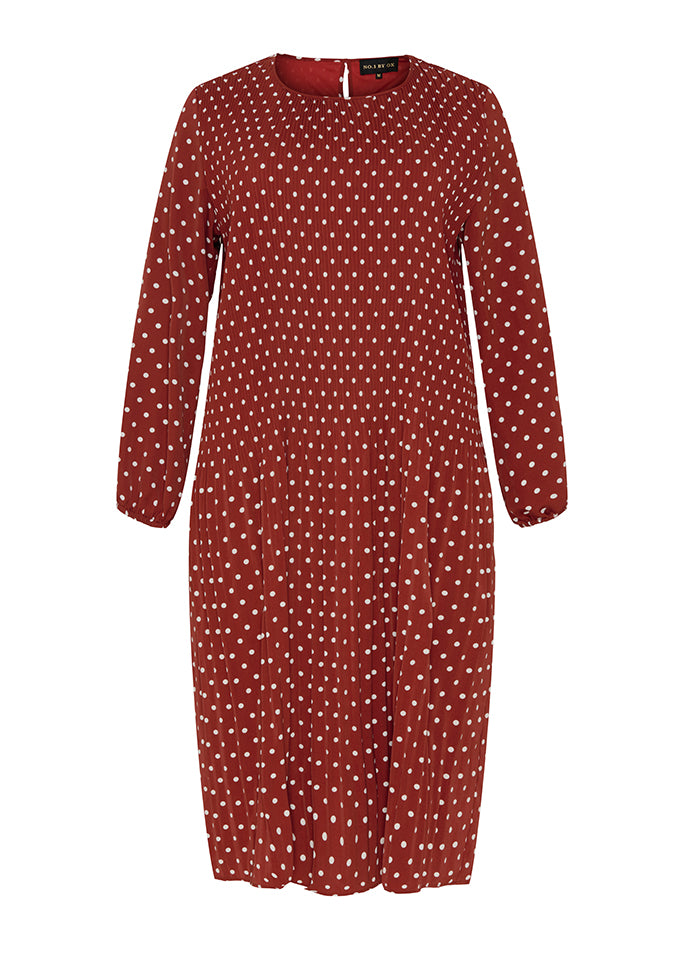 turnering Klappe Beundringsværdig Lang plisse kjole fra No. 1 by Ox i varmt rød farve – Happy Eve