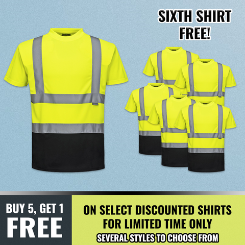 Buy 5 Hi-Vis T-Shirts, Get 1 Free