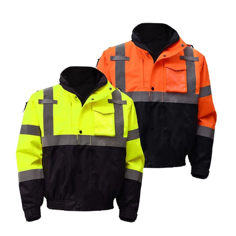 GSS Safety Class 3 Waterproof 3-in-1 Bomber Jacket with Removable Fleece