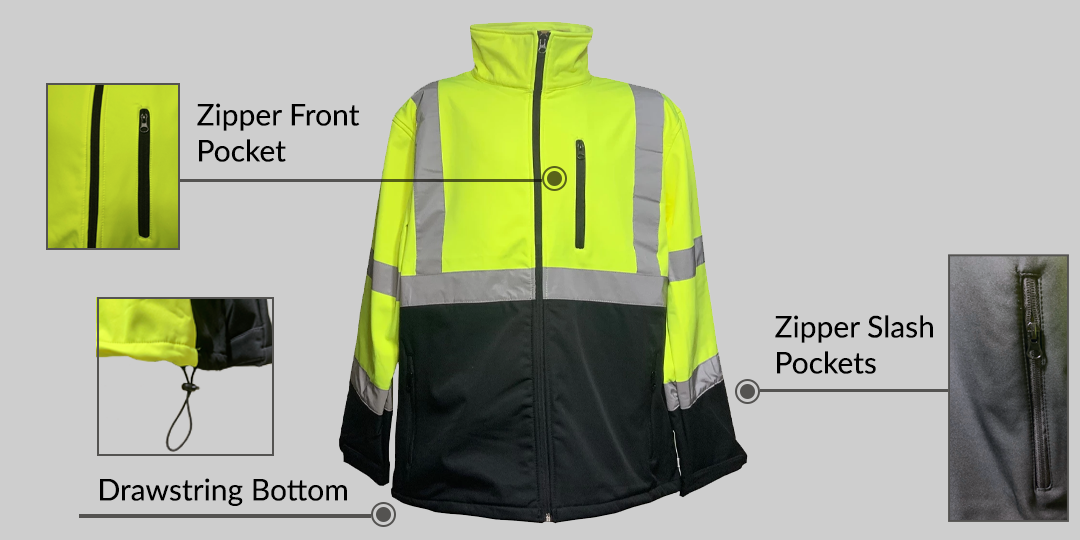 Petra Roc LBSFJ1-C3 Class 3 Two Tone Water Resistant Soft Shell Jacket