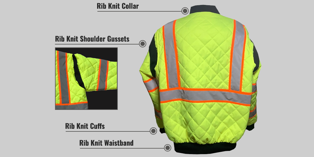 Petra Roc LOCQBJ-C3 Class 3 Two Tone Hi Vis Quilted Jacket