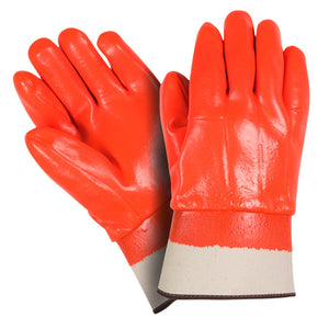 orange pvc gloves