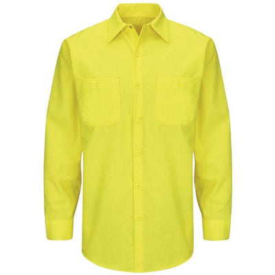 Red Kap Shirts: Men's SY14 YG Grey Colorblock High Vis Work Shirt