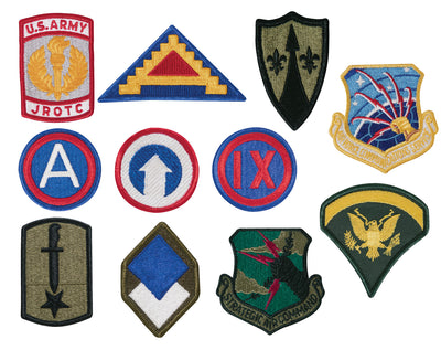 Subdued - Assorted Military Sew On Patches 100 Pack - Galaxy Army Navy