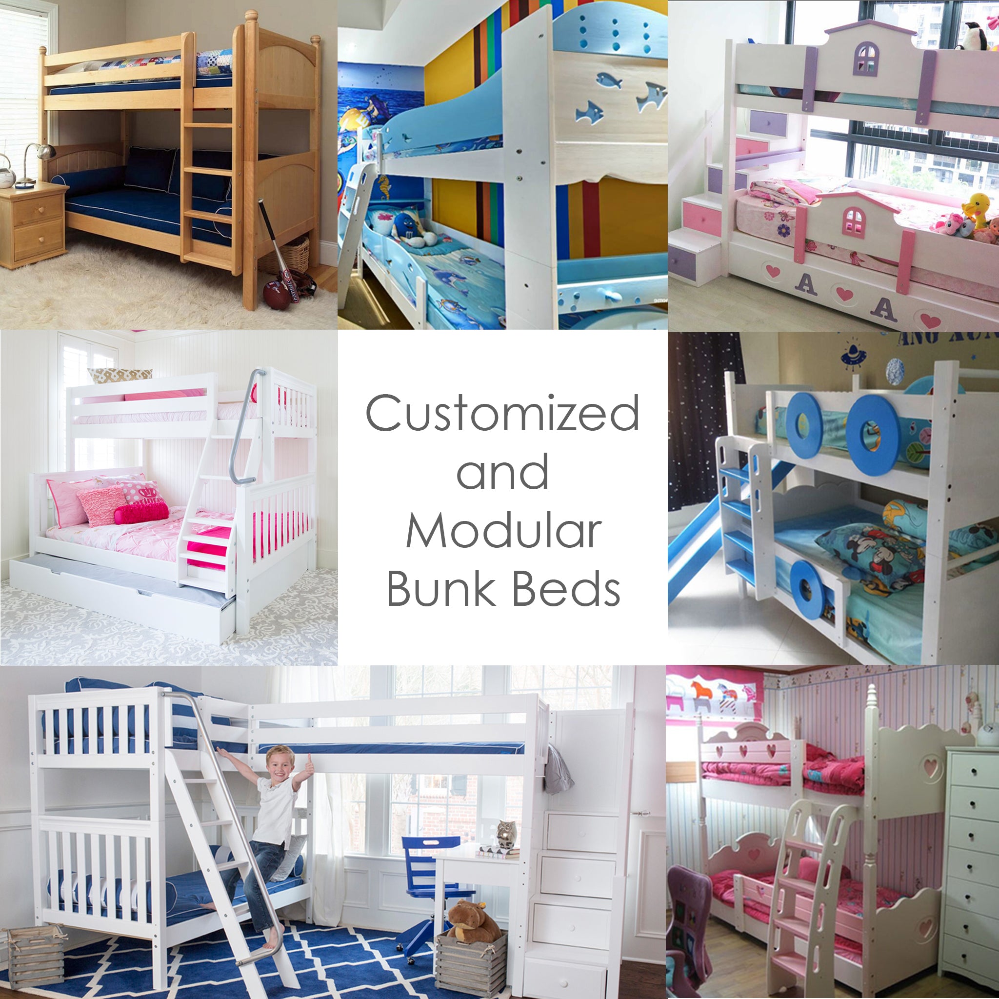 bunk bed with bookcase