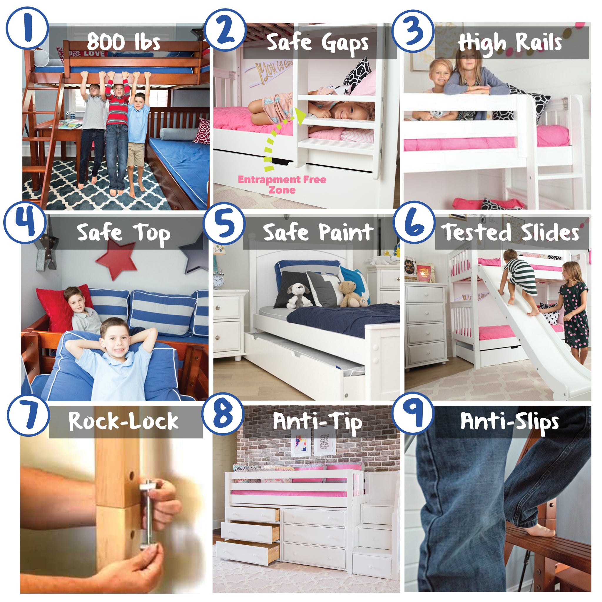 bunk beds features