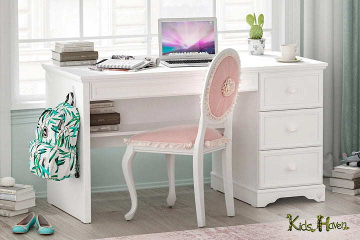 Opt for space-saving furniture-study table with shelves