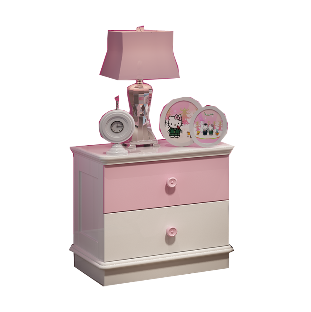 Hb Rooms Hello Kitty Solid Wood Bedside Table 9016