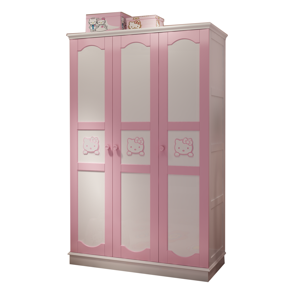 Hb Rooms Hello Kitty Solid Wood Wardrobe 9016