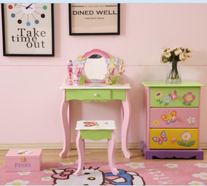 LEKEN Fairies Pink Dressing Table & Chair