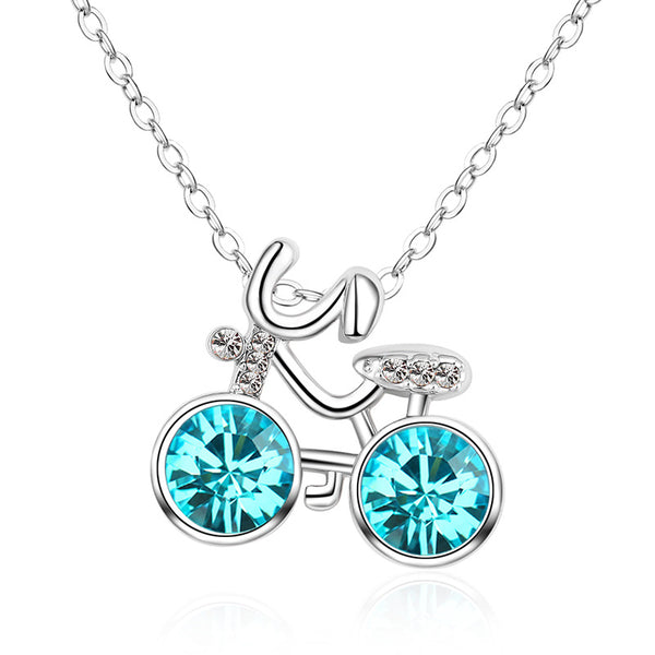 Cycolinks Crystal Stone Bike Necklace