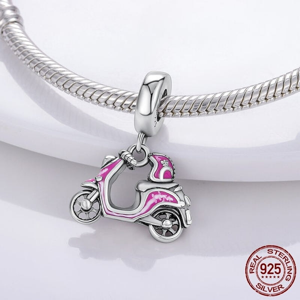 Cycolinks Pink Motorcycle Charm