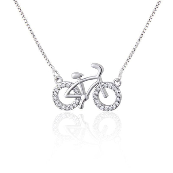 7. Cycolinks Zirconium Copper Plating Bicycle Necklace