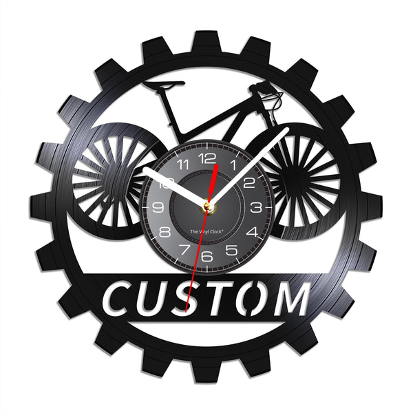 6. Cycolinks Custom Name MTB Vinyl Clock