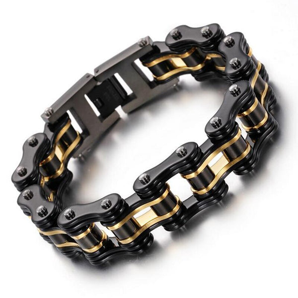 Cycolinks Black Gold Bike Chain Bracelet