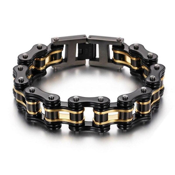 Cycolinks Black Gold Bike Chain Bracelet