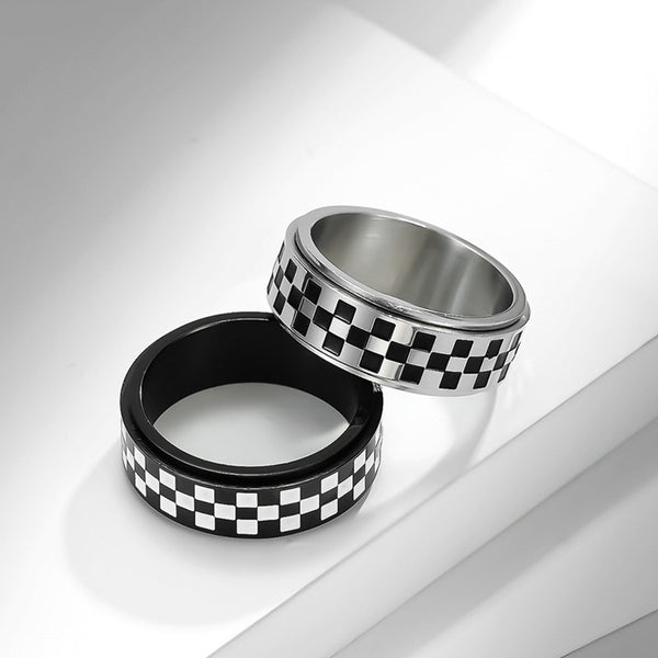 Cycolinks Checkered Flag Spinner Ring