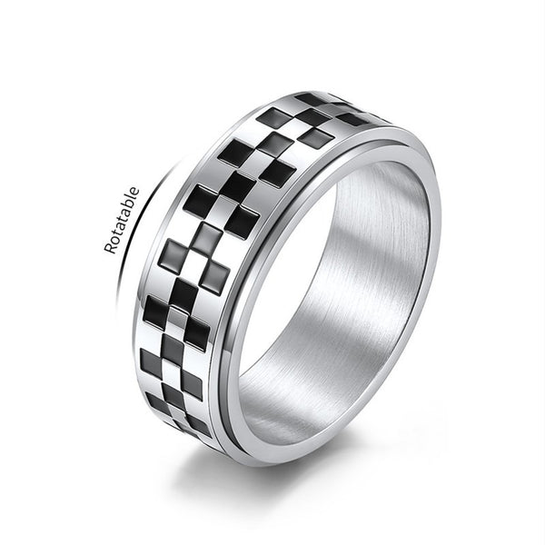 Cycolinks Checkered Flag Spinner Ring