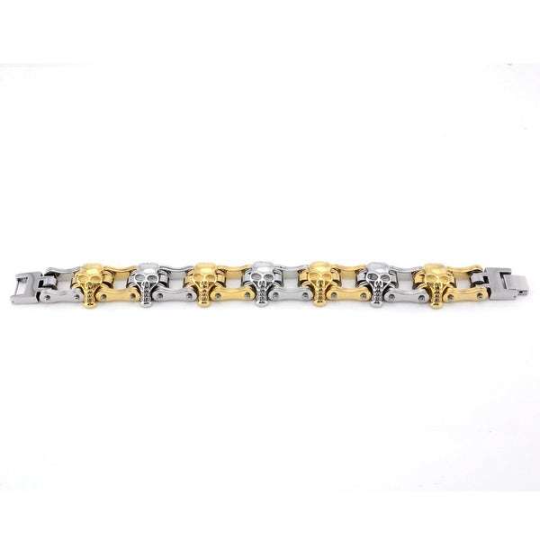 Cycolinks Skull Mens Bike Chain Bracelet