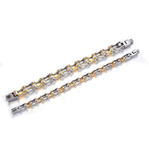 Cycolinks Titanium Gold Crystal Bracelet