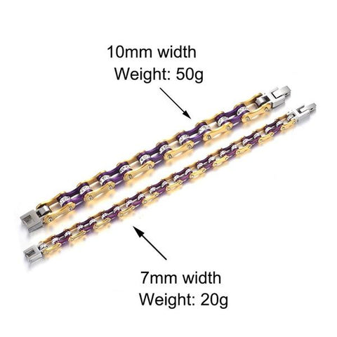 Cycolinks Purple Gold Crystal Bracelet