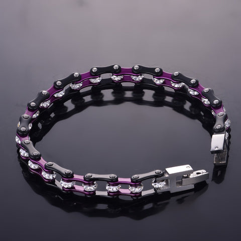 Cycolinks Purple Crystal Bracelet 7mm