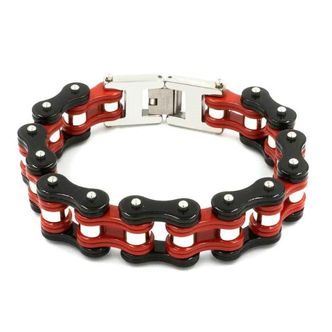 Cycolinks Red/Black Mens Bike Bracelet