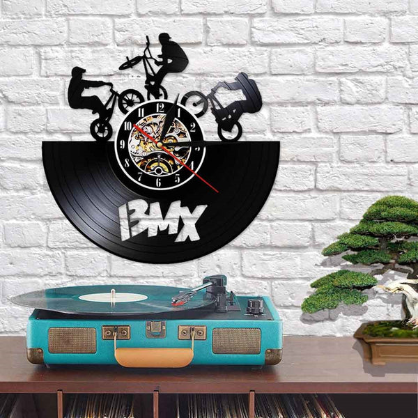 Cycolinks Upcycled BMX Vintage Vinyl Clock