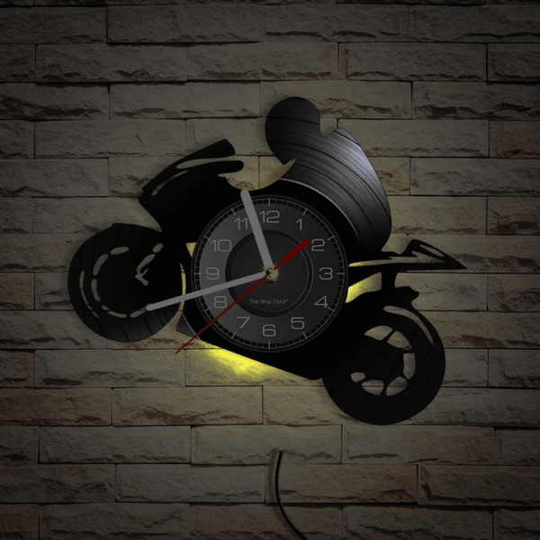 Cycolinks 3D Motorbike Wheelie Vinyl Clock