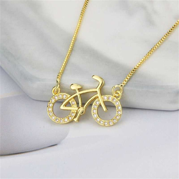 Cycolinks Zirconium Copper Plating Bicycle Necklace