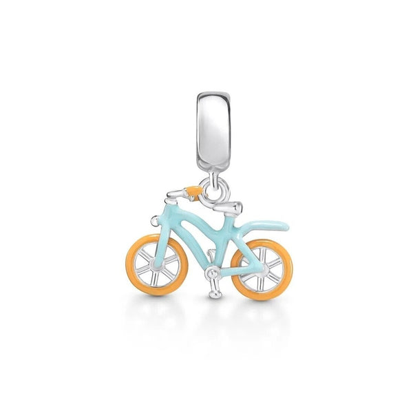 Cycolinks Sterling Silver Blue Bicycle Charm