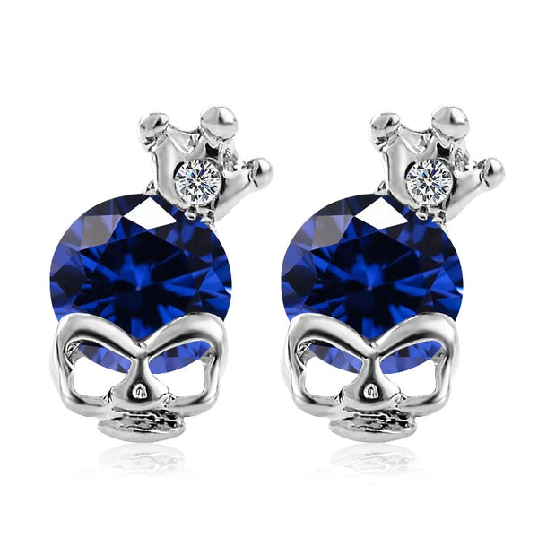 Cycolinks Skull Crown Zirconia Earrings