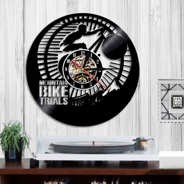 Cycolinks Mountain Bike Trials Vinyl Clock