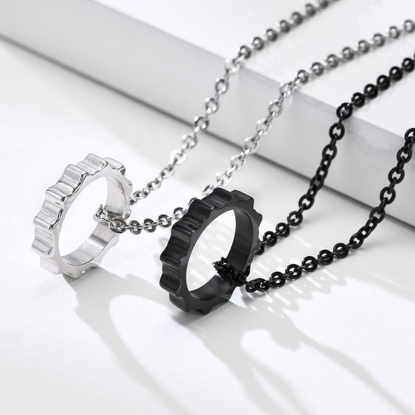 Cycolinks Chain Ring Biker Necklace