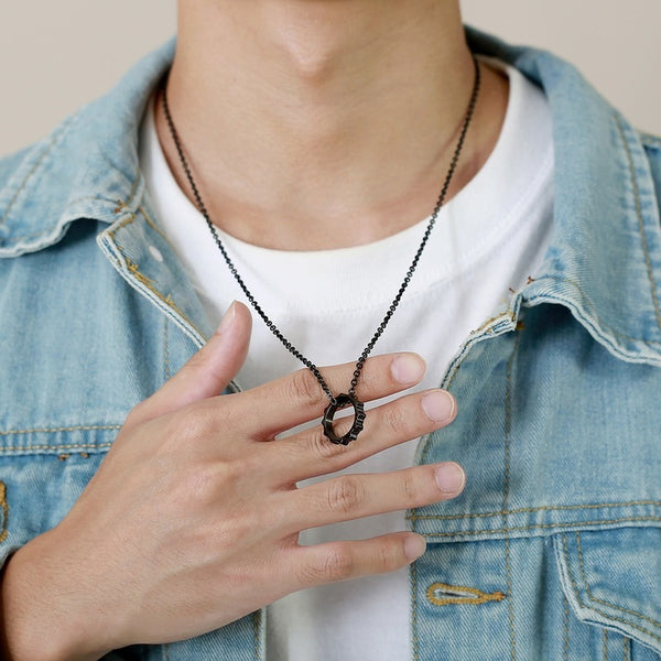 Cycolinks Chain Ring Biker Necklace