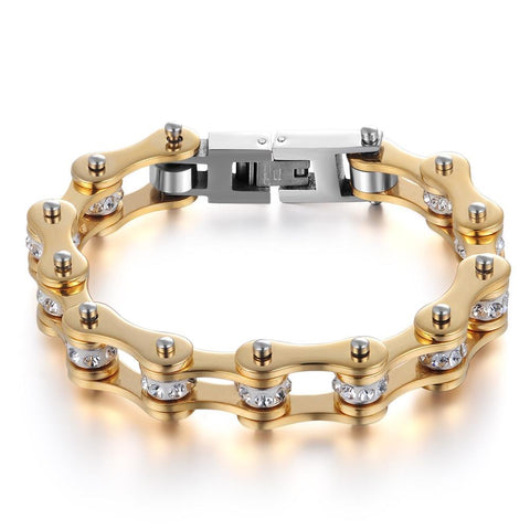 Cycolinks Gold Crystal Bracelet