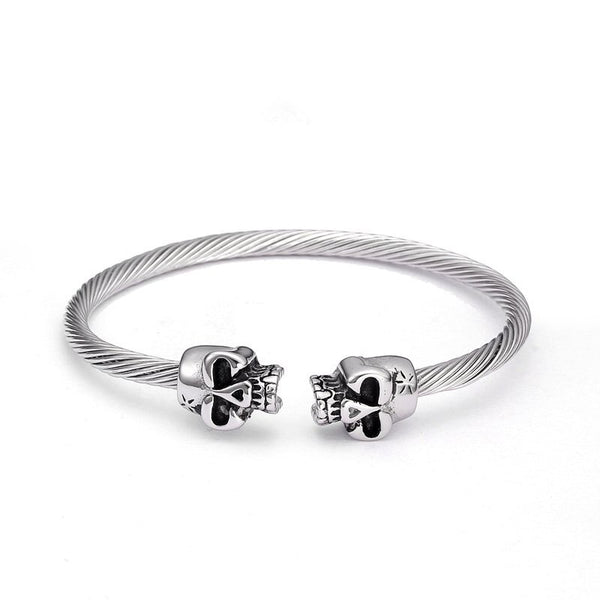 Cycolinks Open Cuff Skull Bracelet