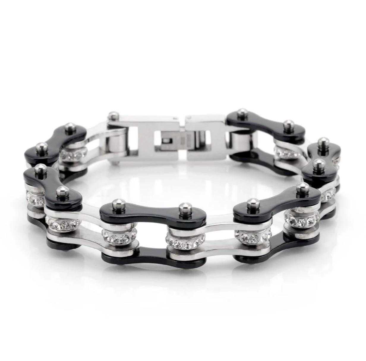 Cycolinks Black & Silver Crystal Bracelet