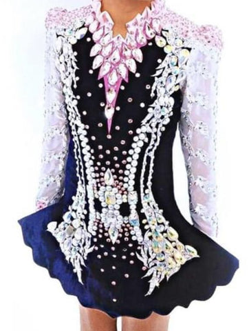 inspiration image of rhinestone decoration on irish dancing costume