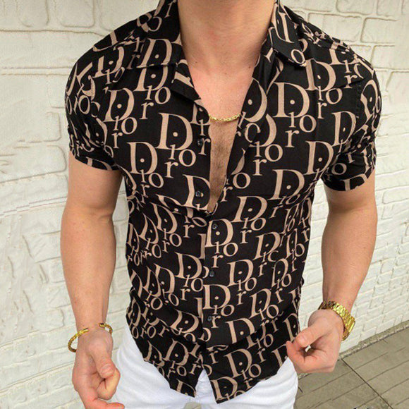 Shawbest-New Men Summer Printed Shirt